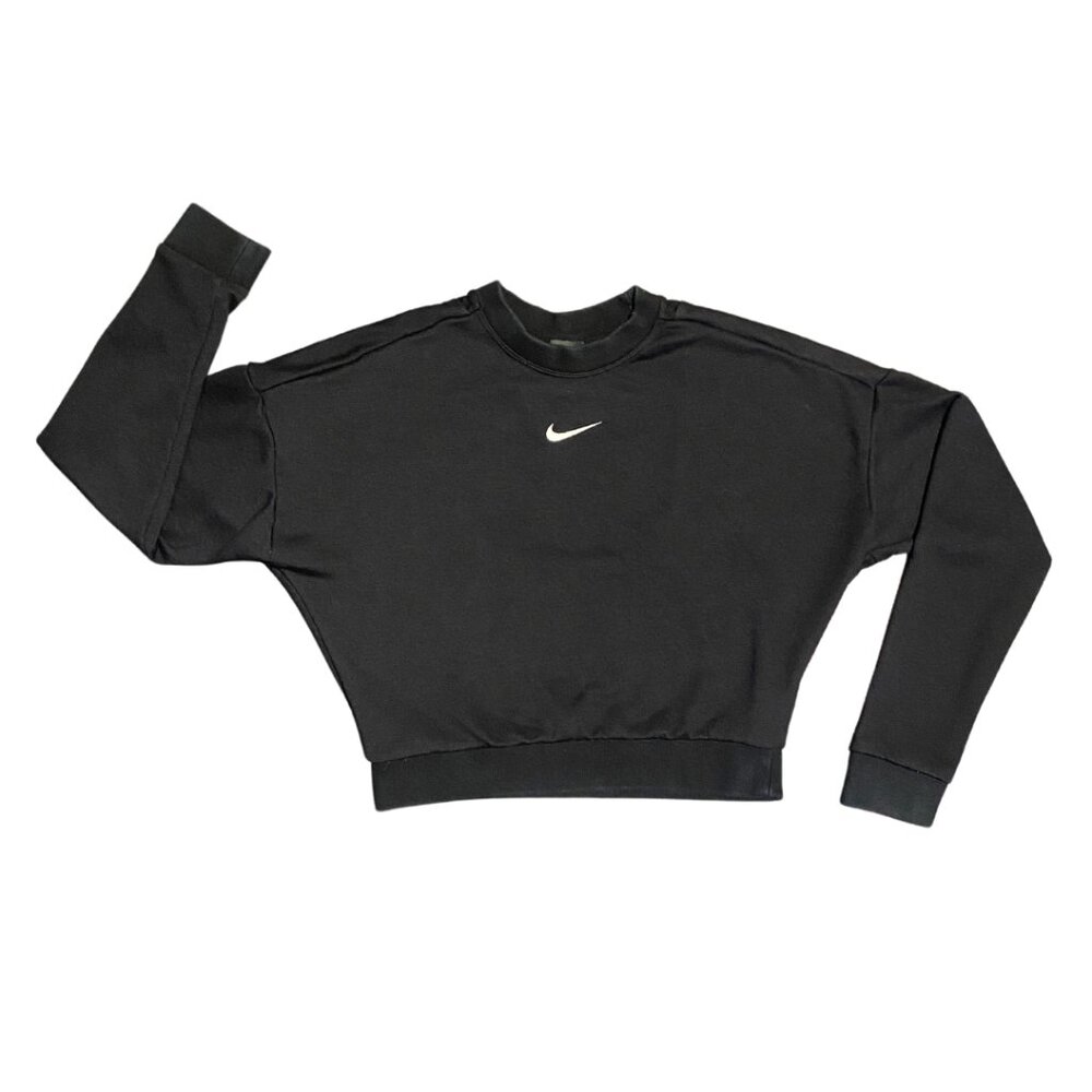 Black NIKE Crop Crewneck with Back Cutout
